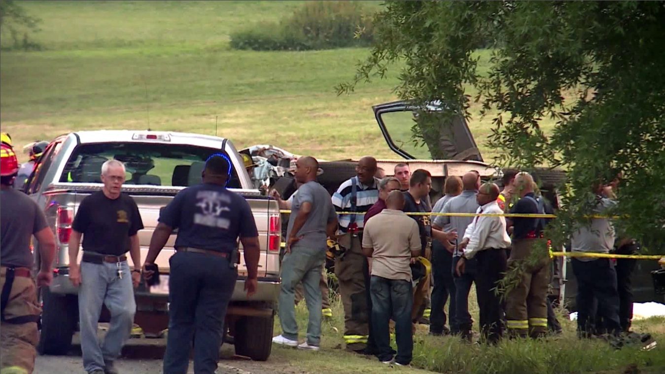 First responders and investigators gathered at the scene of a serious accident